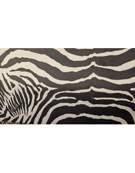 Tissu Fausse Fourrure Zèbre Blanc