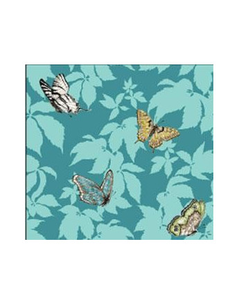 Tissu Percale Butterfly Garden  A000