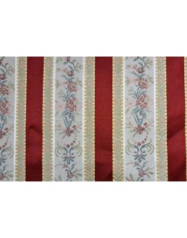 Tissu Ameublement Classique bordeaux et or 