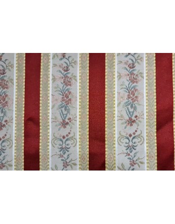 Tissu Ameublement Classique bordeaux et or 