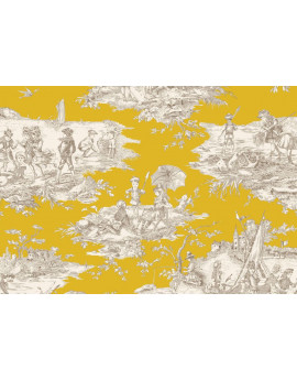 Jouy Histoire d'eau Jaune 26903A largueur 280 cm