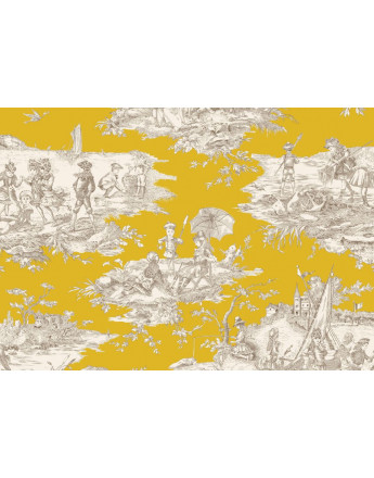 Jouy Histoire d'eau Jaune 26903A largueur 280 cm