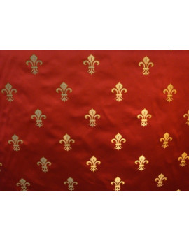 Fleur de Lys Fond Rouge