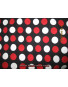 Pois Rouge / Blanc sur Fond Noir A000