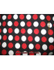 Pois Rouge / Blanc sur Fond Noir A000