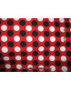 Pois Noir/ Blanc sur Fond Rouge A000