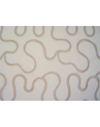 Tissu Ameublement Silver Swirl Oyster