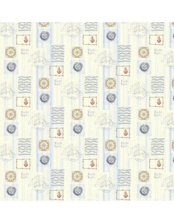 Tissu Nautilus Marin Verne 44748